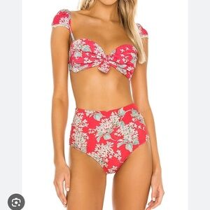 Montce Red Vintage Floral Bikini Set